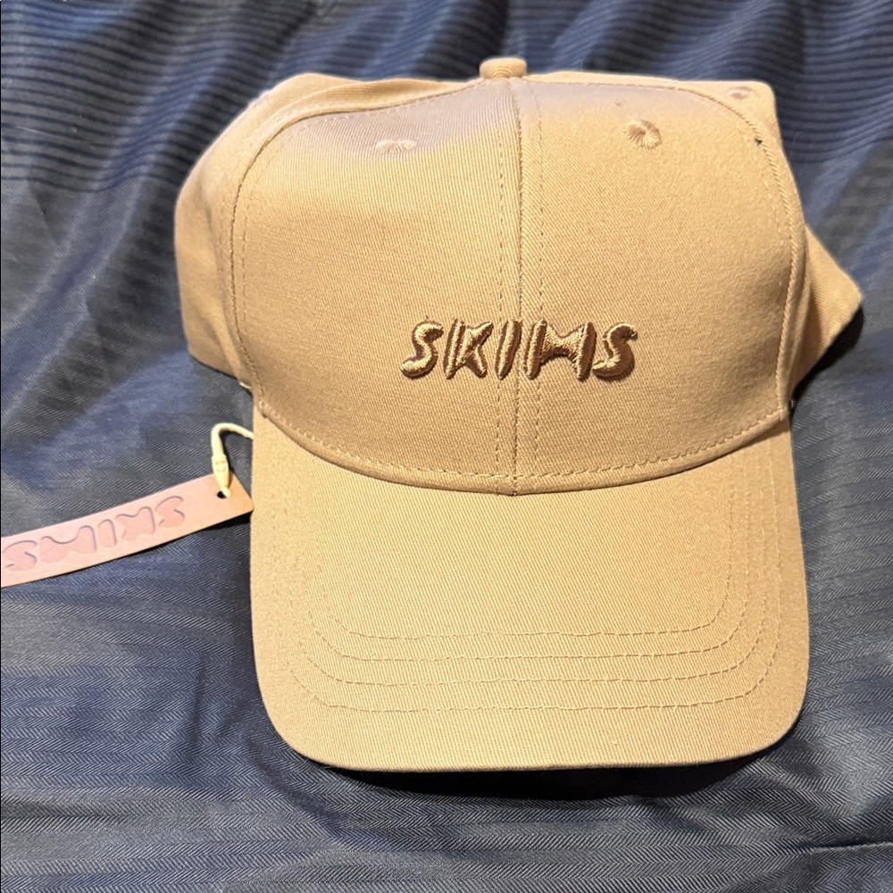 SKIMS Beige Cap with Embroidered Logo